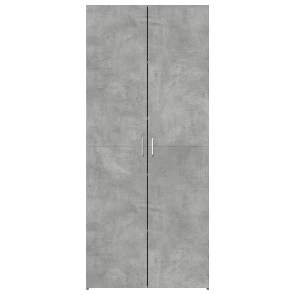 Highboard betonggrå 80x42,5x185 cm konstruert tre