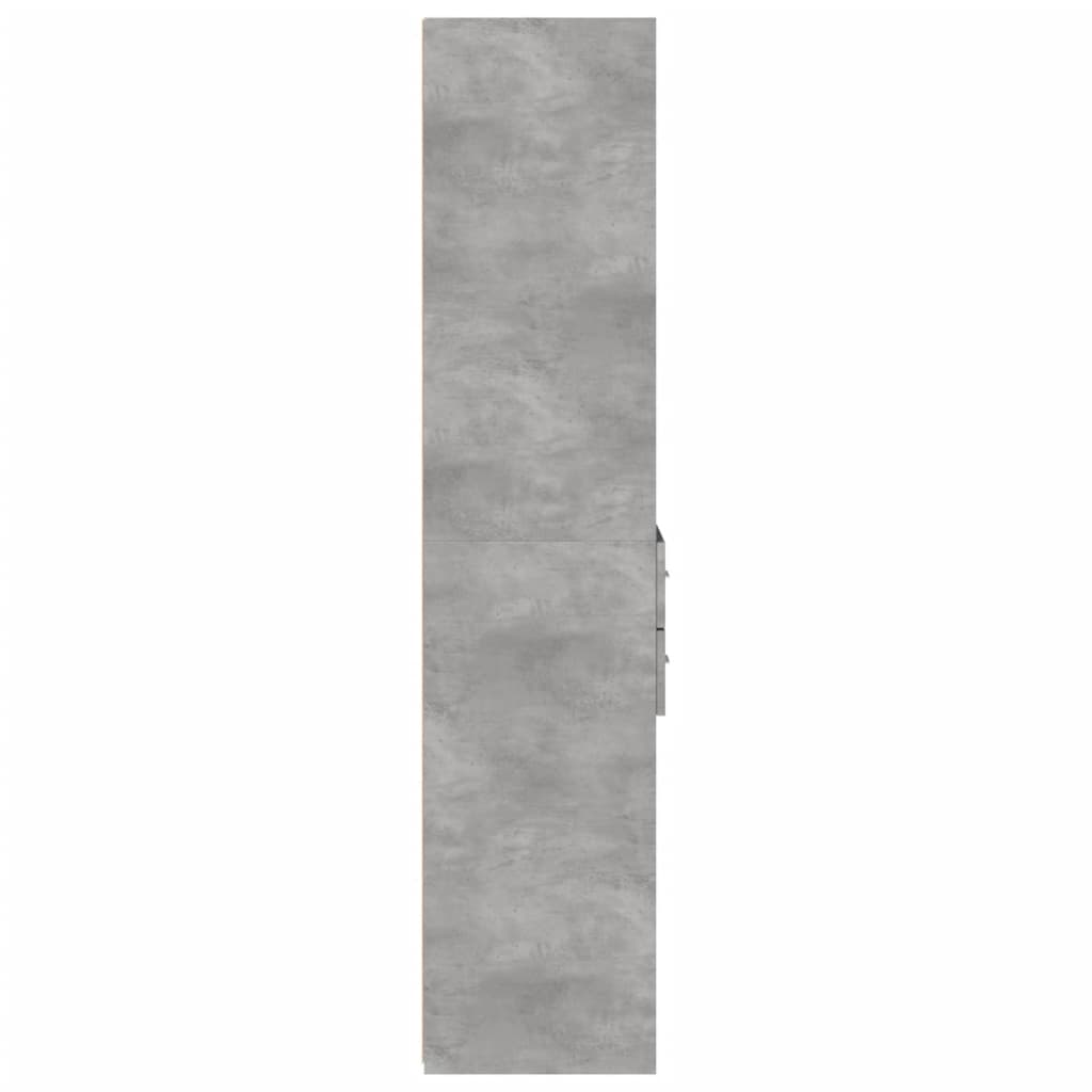 Hylle betonggrå 40x42,5x185 cm konstruert tre