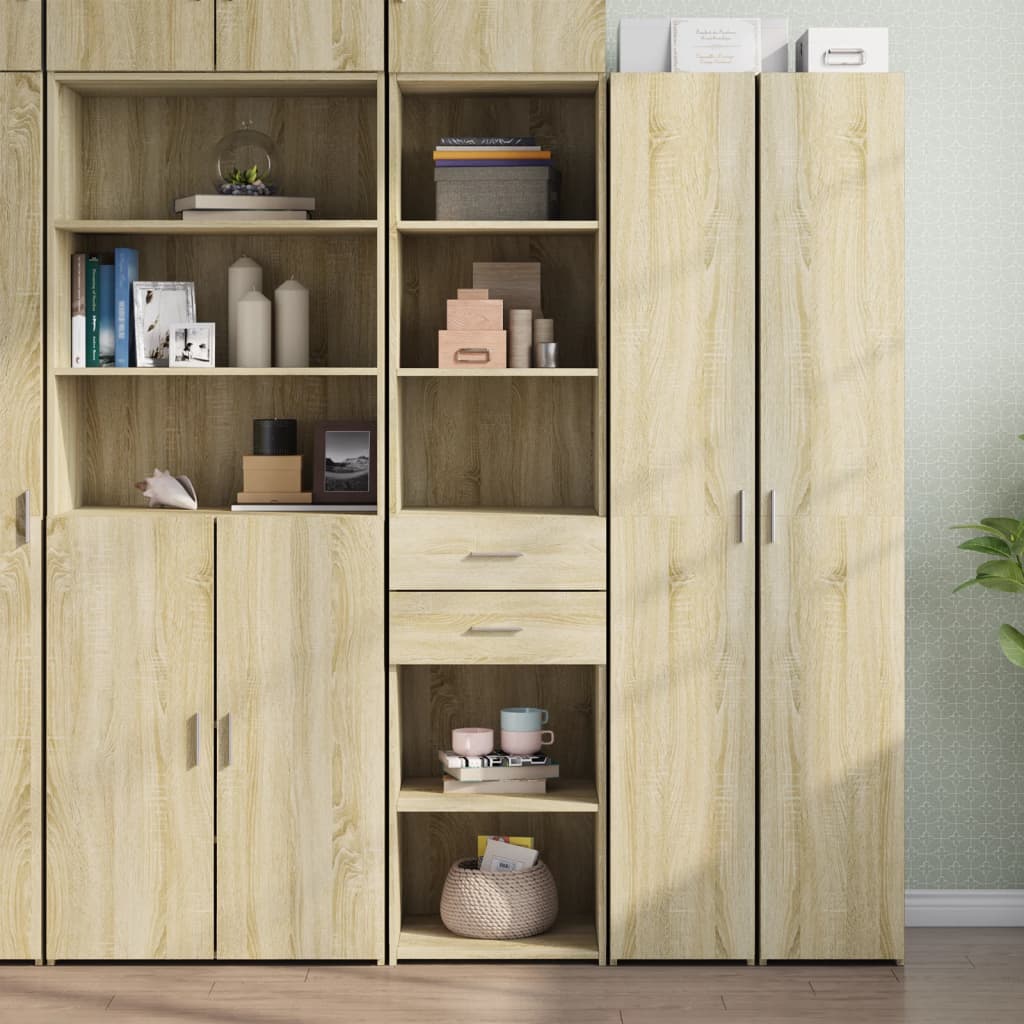 Hylle sonoma eik 45x42,5x185 cm konstruert tre