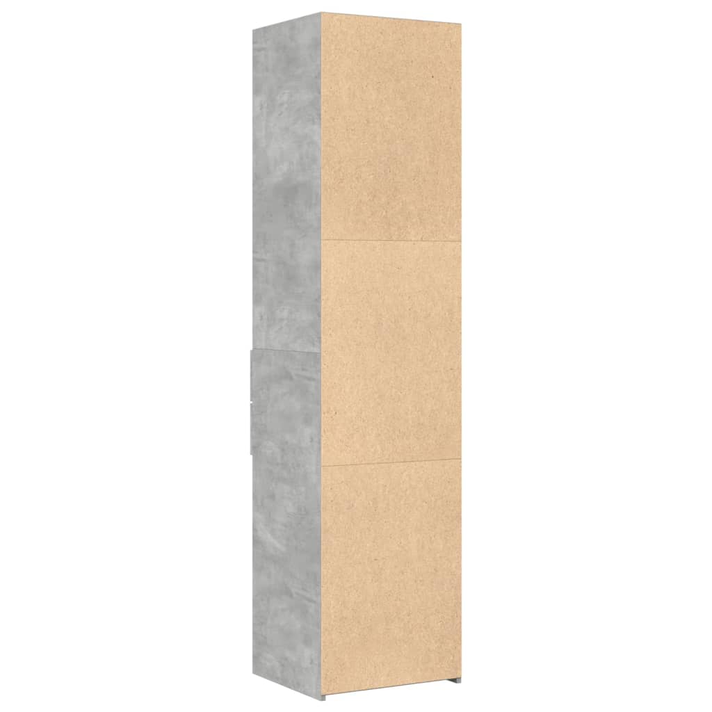 Hylle betonggrå 45x42,5x185 cm konstruert tre