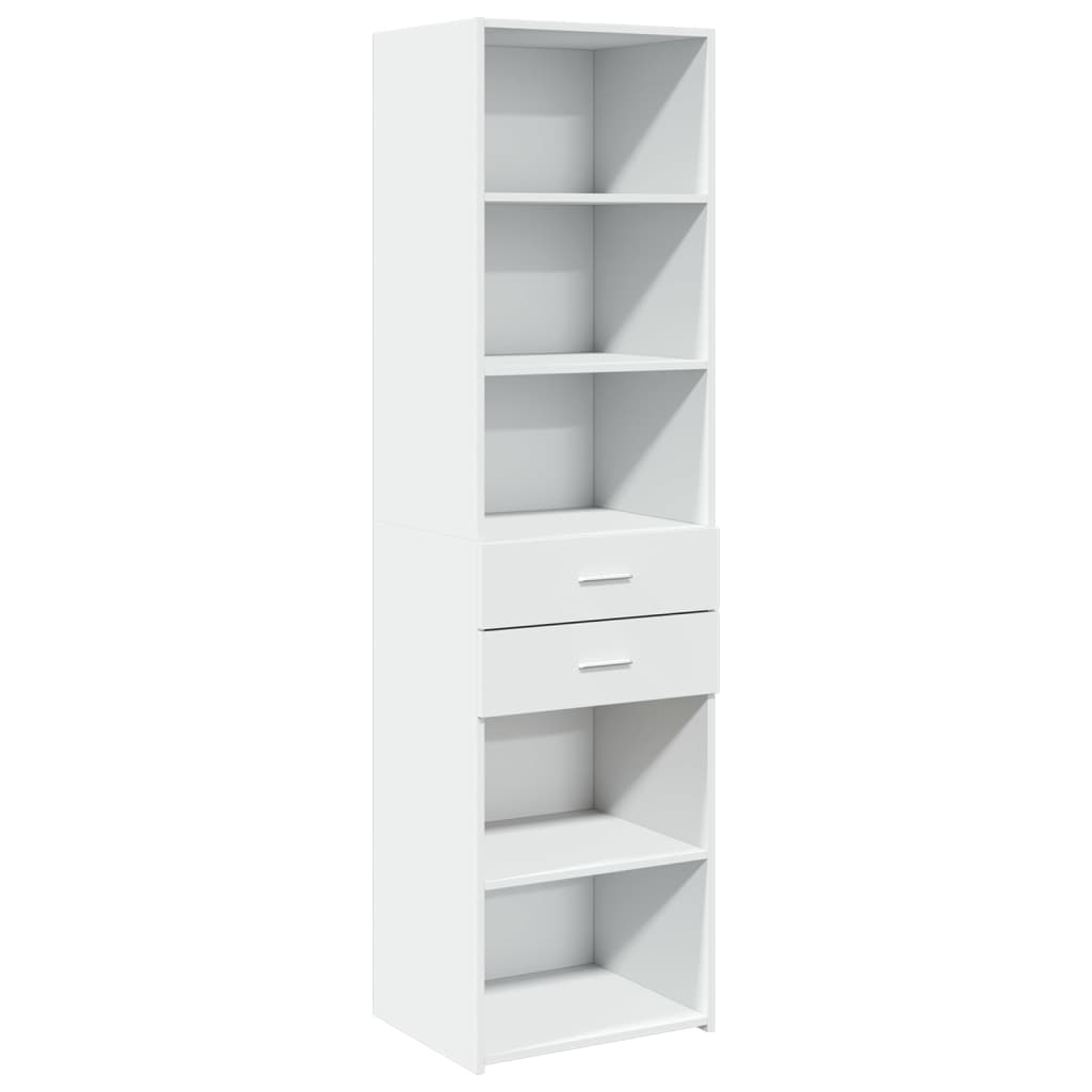 Hylle hvit 50x42,5x185 cm konstruert tre vidaXL