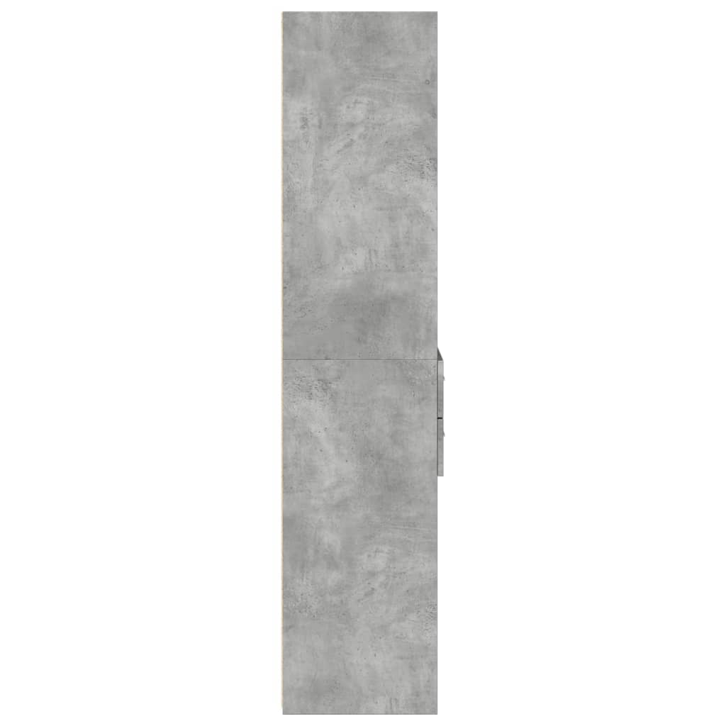 Hylle betonggrå 50x42,5x185 cm konstruert tre