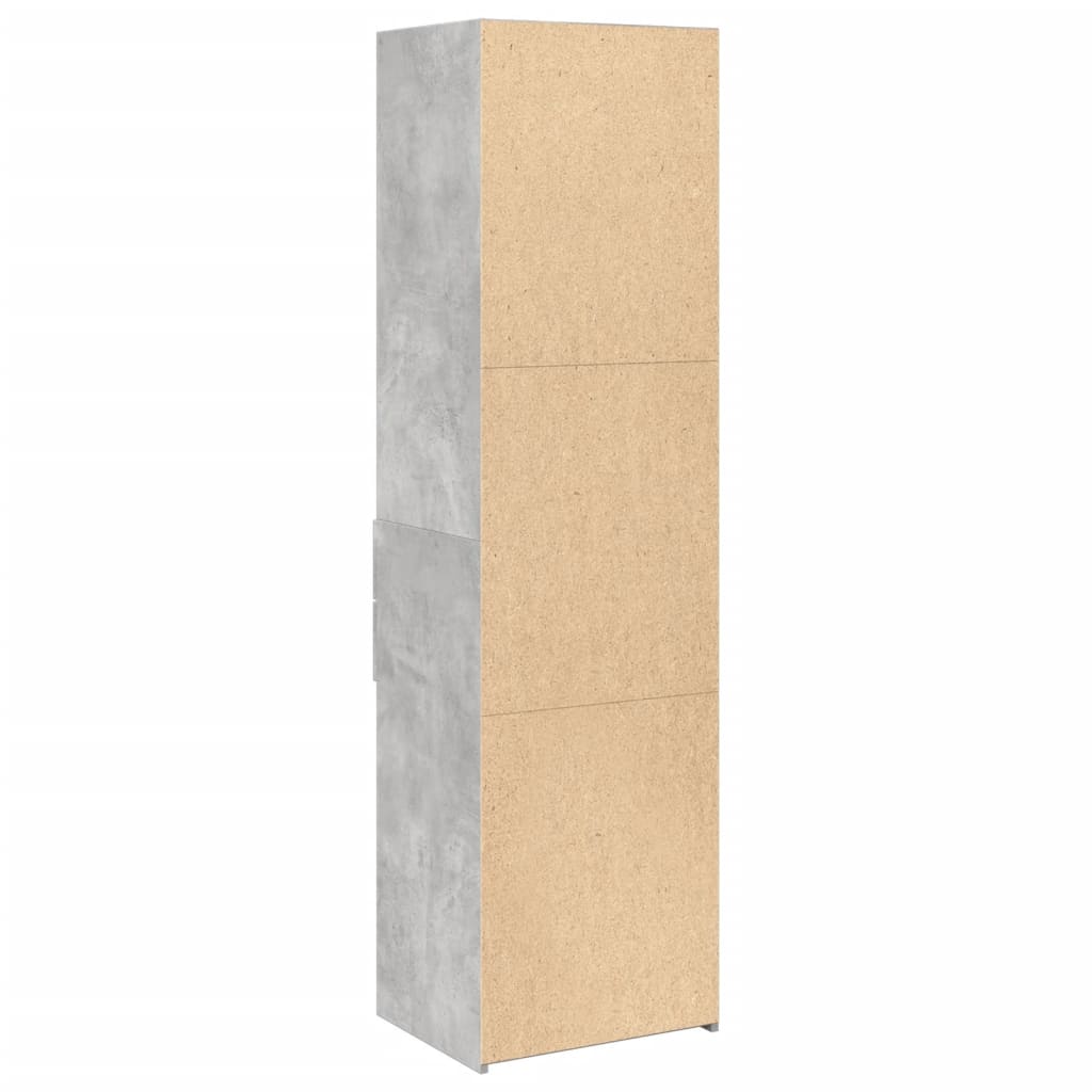 Hylle betonggrå 50x42,5x185 cm konstruert tre