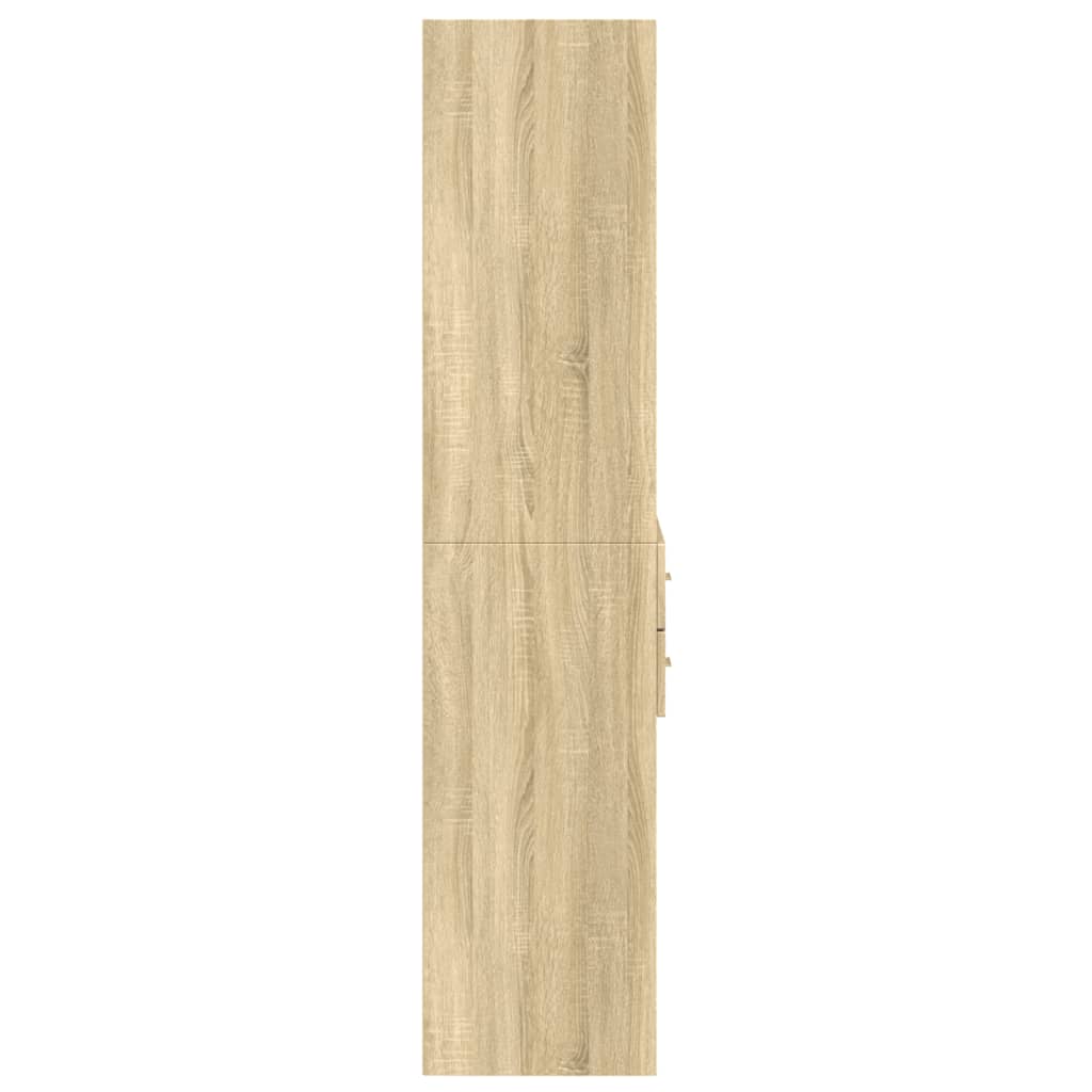 Highboard sonoma eik 70x42,5x185 cm konstruert tre