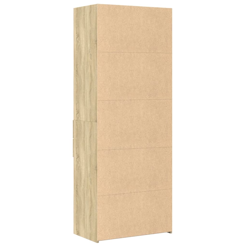 Highboard sonoma eik 70x42,5x185 cm konstruert tre