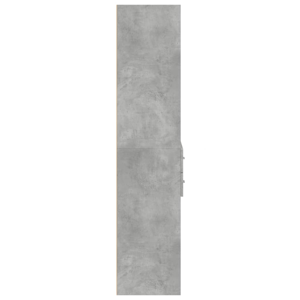 Highboard betonggrå 70x42,5x185 cm konstruert tre