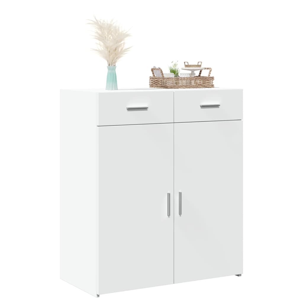 Skjenk hvit 80x42,5x93 cm konstruert tre