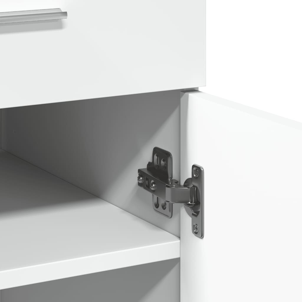 Skjenk hvit 80x42,5x93 cm konstruert tre