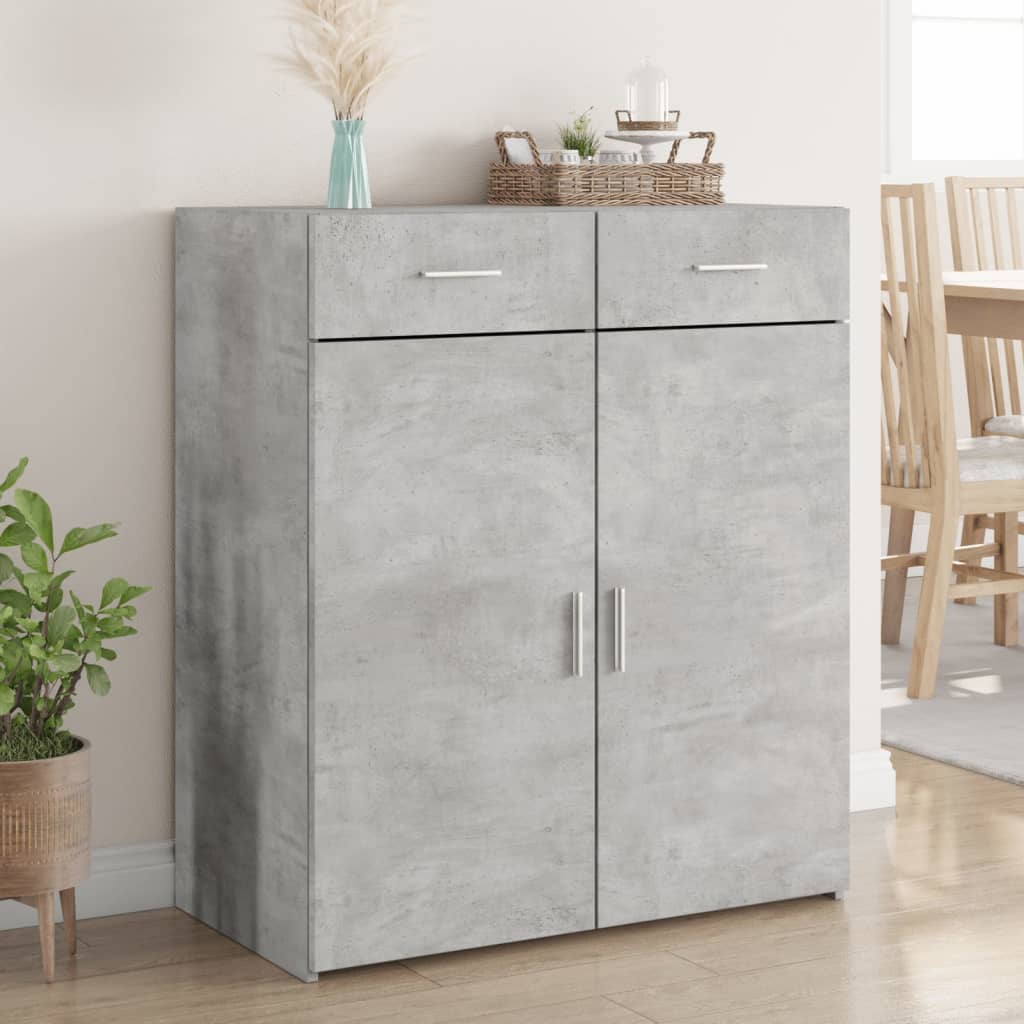 Skjenk betonggrå 80x42,5x93 cm konstruert tre