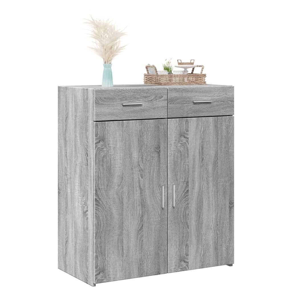 Skjenk grå sonoma eik 80x42,5x93 cm konstruert tre