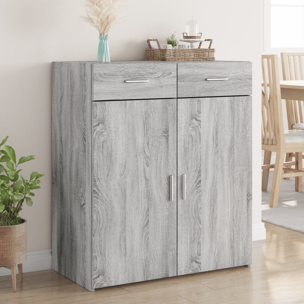 Skjenk grå sonoma eik 80x42,5x93 cm konstruert tre