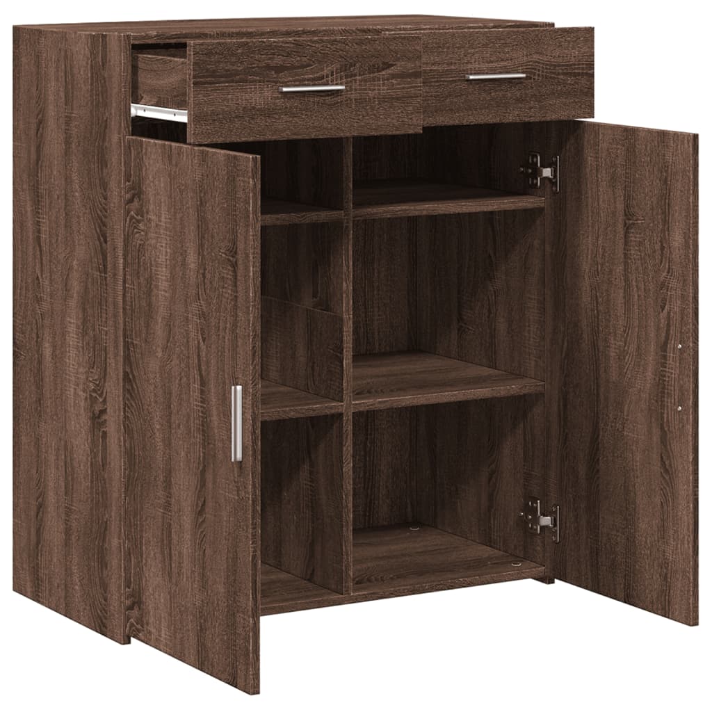 Skjenk brun eik 80x42,5x93 cm konstruert tre