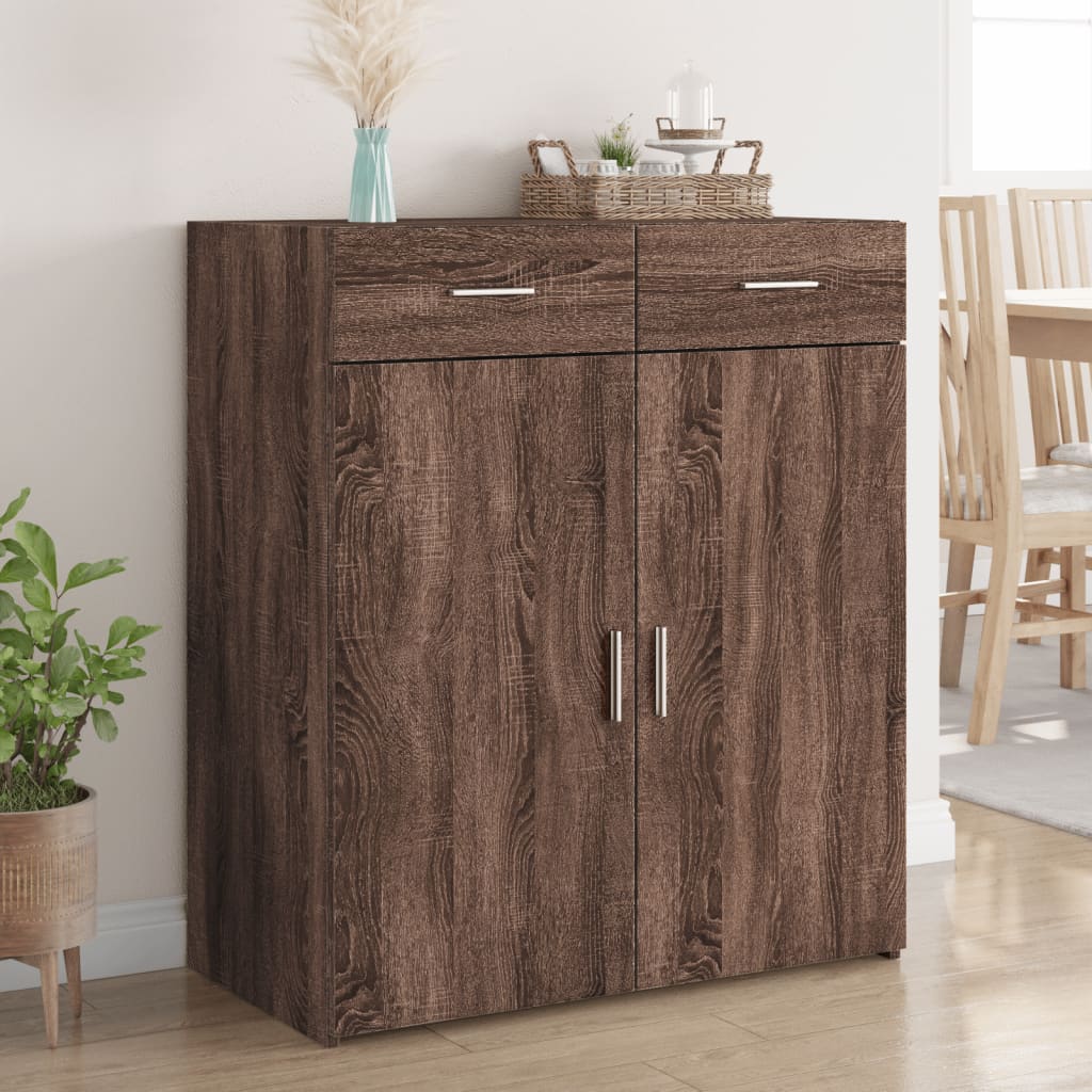 Skjenk brun eik 80x42,5x93 cm konstruert tre