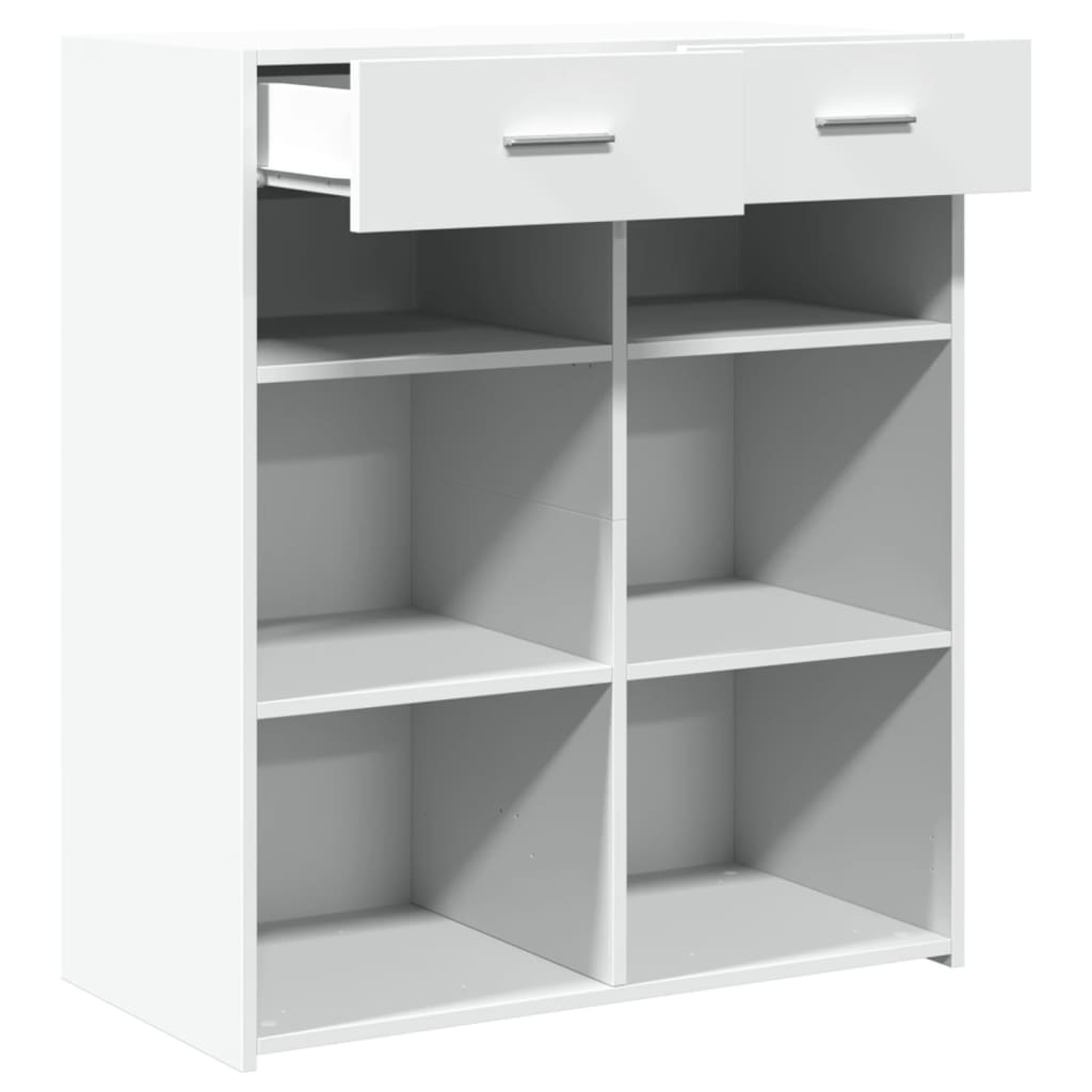 Skjenk hvit 80x42,5x93 cm konstruert tre