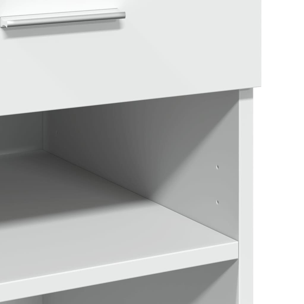 Skjenk hvit 80x42,5x93 cm konstruert tre