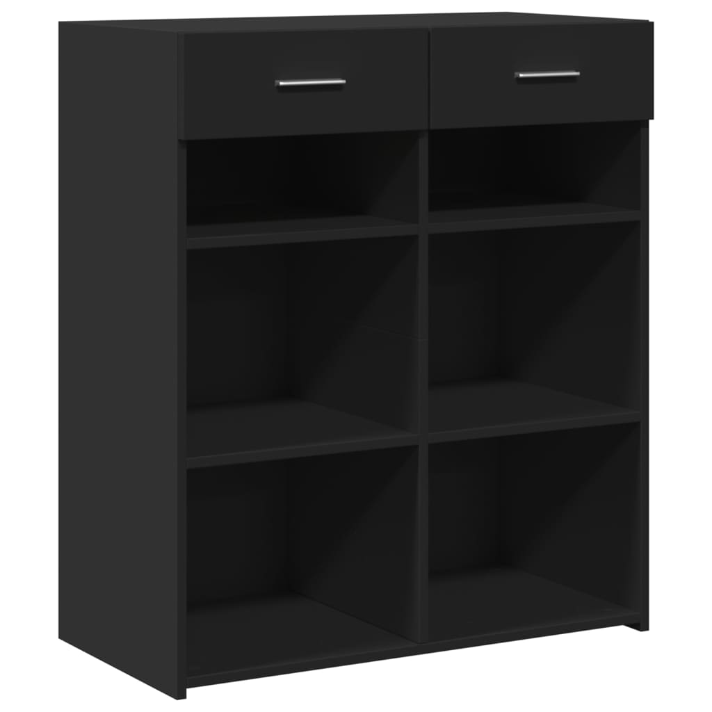 Skjenk svart 80x42,5x93 cm konstruert tre