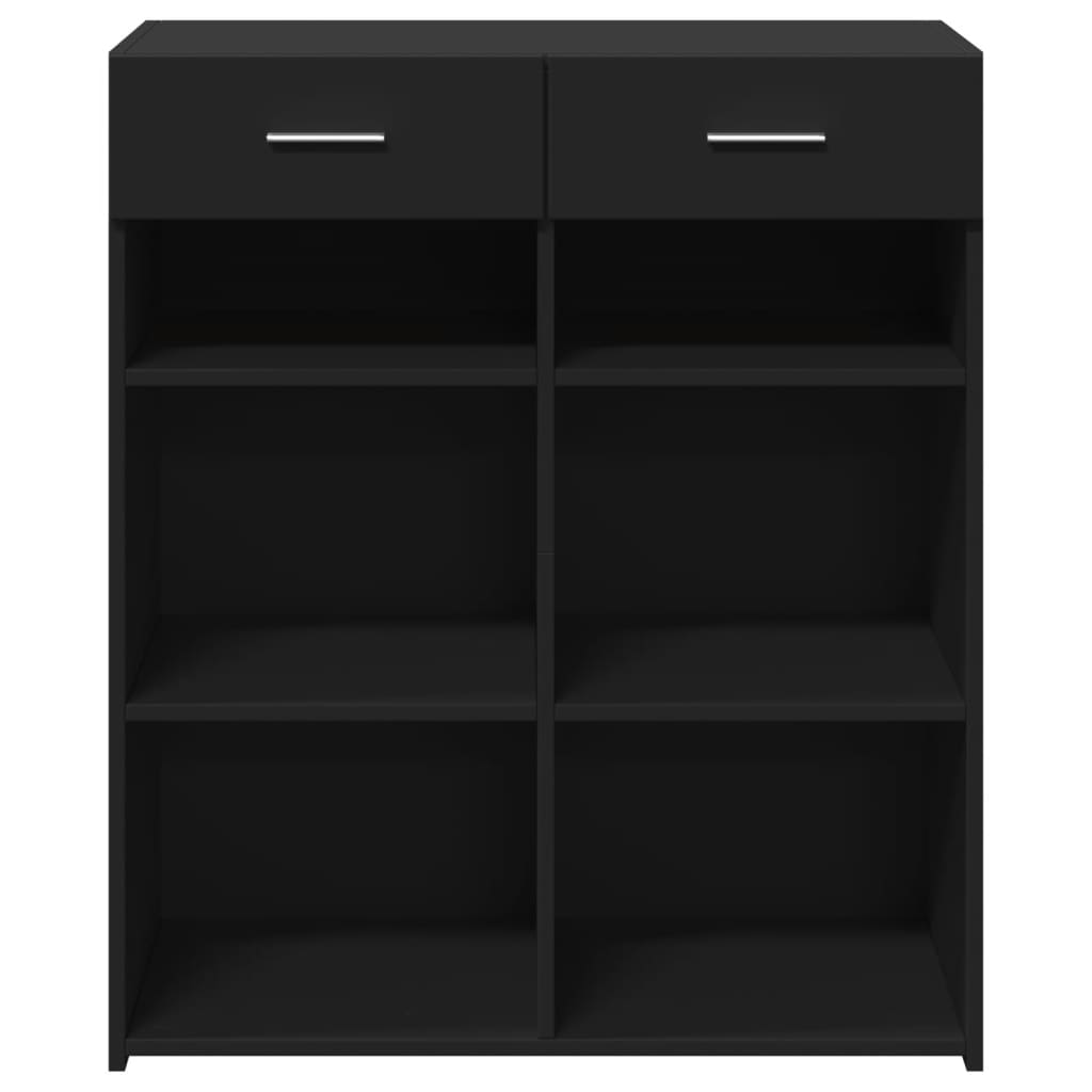 Skjenk svart 80x42,5x93 cm konstruert tre