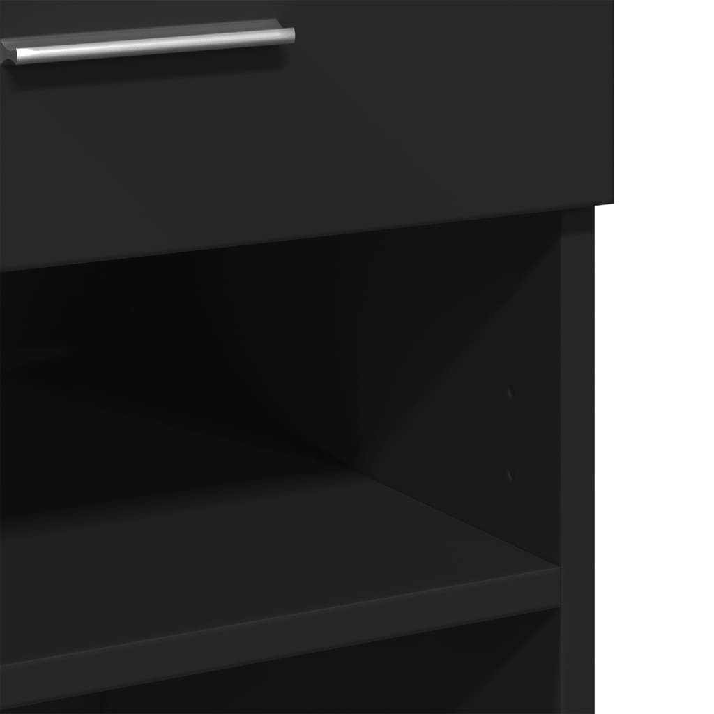 Skjenk svart 80x42,5x93 cm konstruert tre