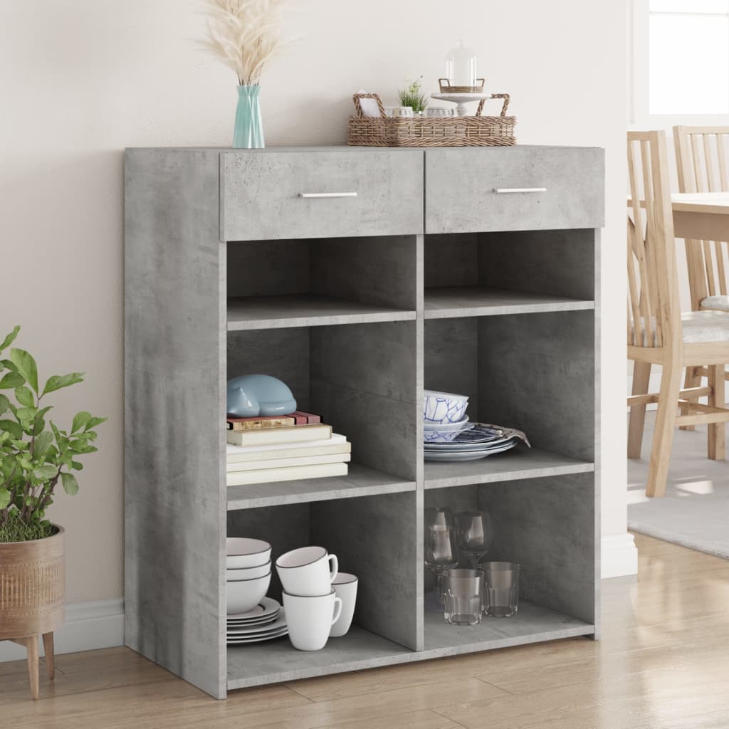 Skjenk betonggrå 80x42,5x93 cm konstruert tre