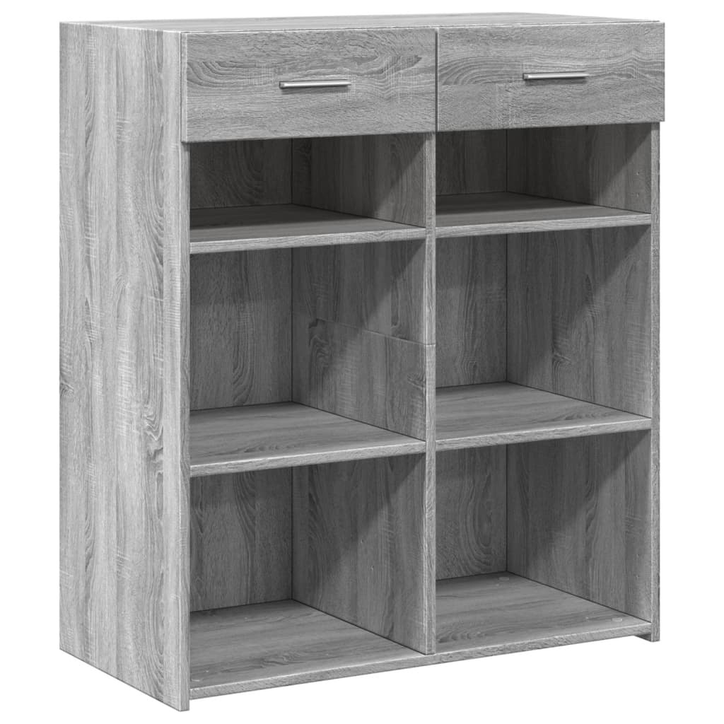 Skjenk grå sonoma eik 80x42,5x93 cm konstruert tre