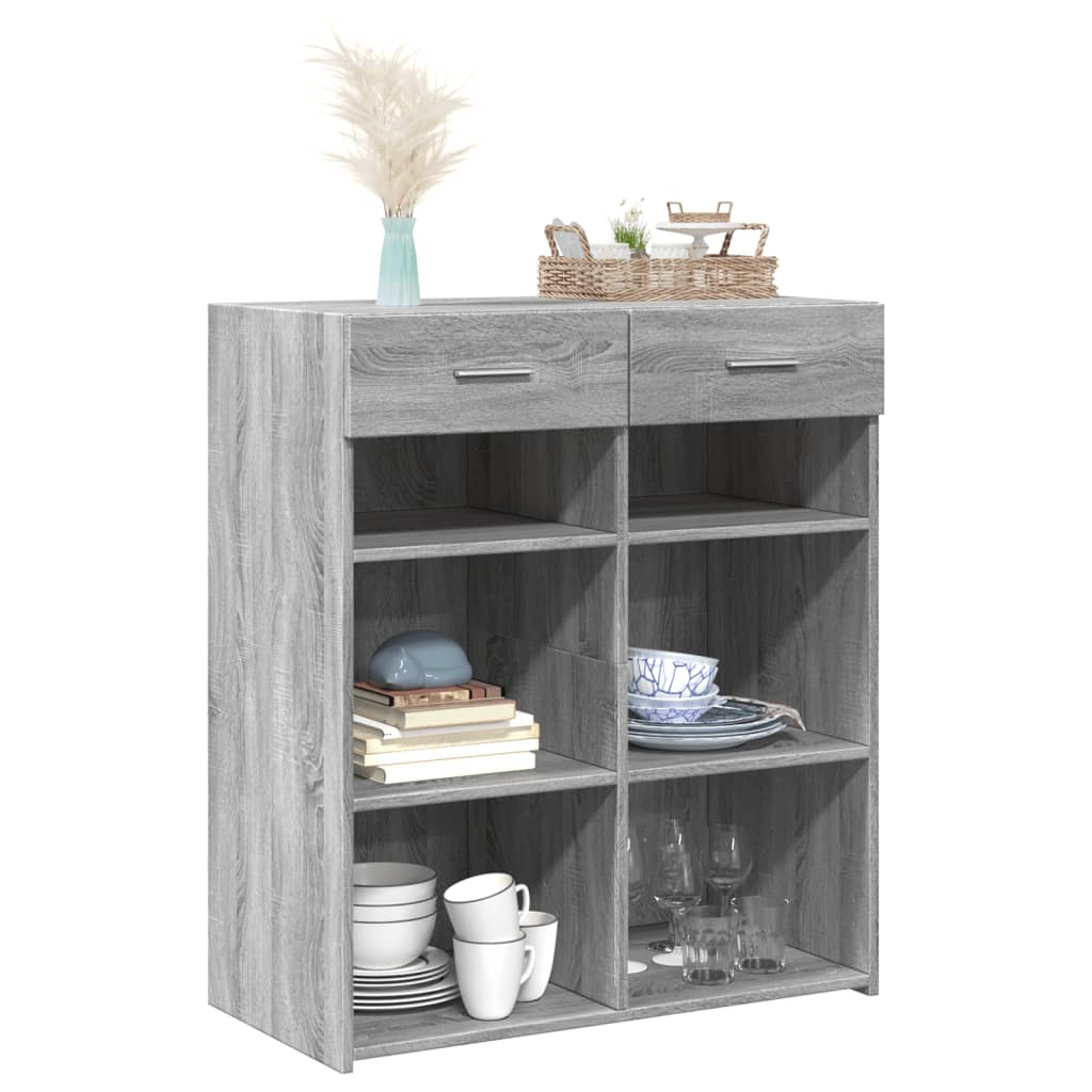 Skjenk grå sonoma eik 80x42,5x93 cm konstruert tre
