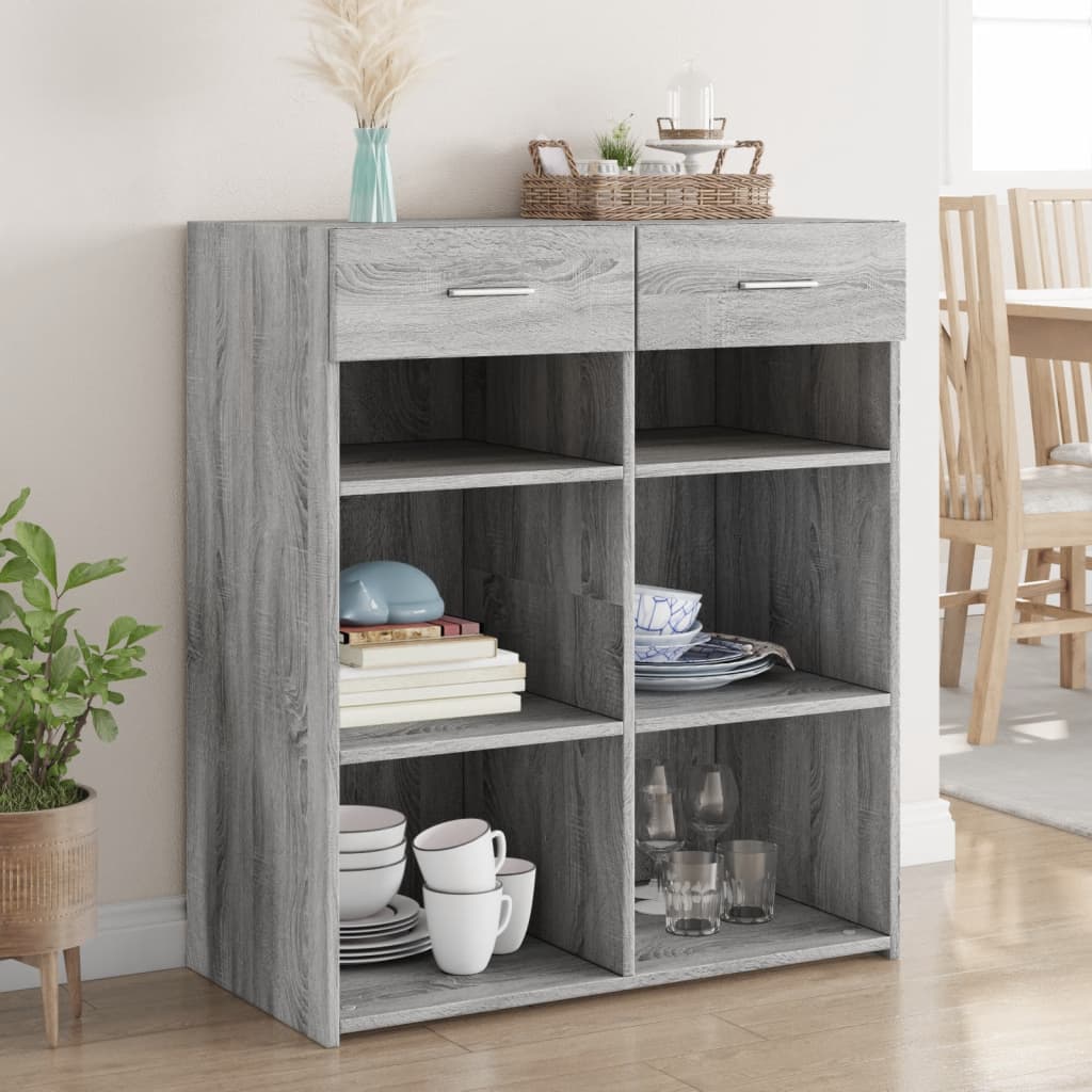 Skjenk grå sonoma eik 80x42,5x93 cm konstruert tre