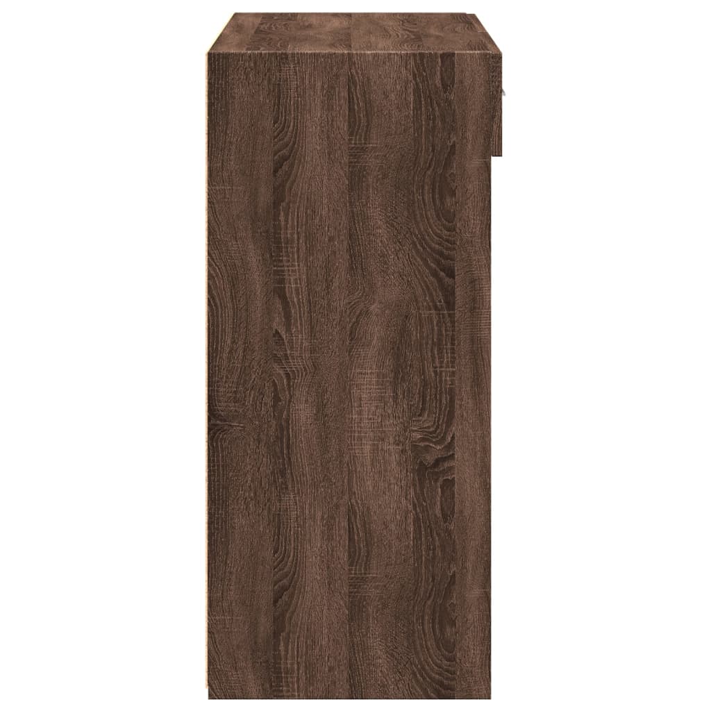 Skjenk brun eik 80x42,5x93 cm konstruert tre