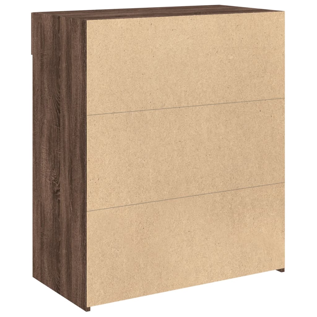 Skjenk brun eik 80x42,5x93 cm konstruert tre