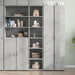 Highboard betonggrå 40x41x185 cm konstruert tre
