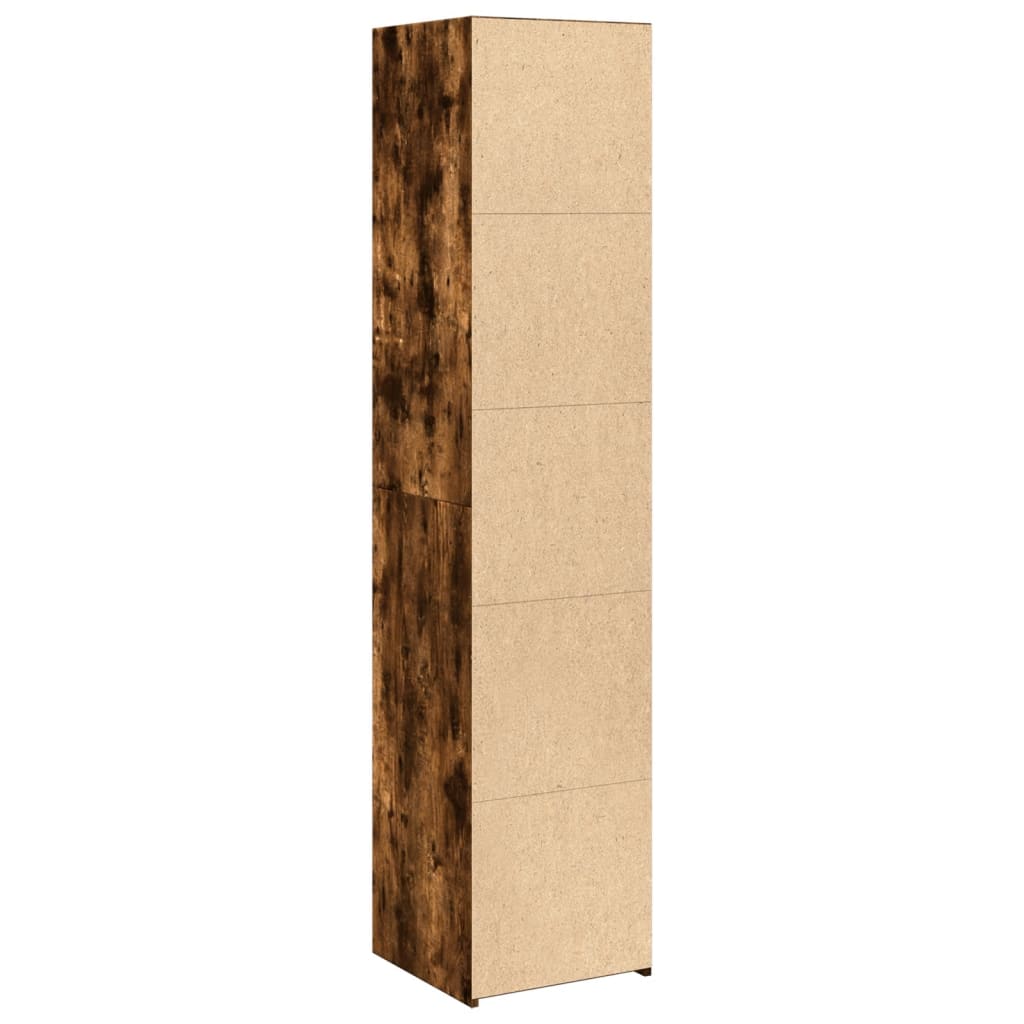 Highboard røkt eik 40x41x185 cm konstruert tre