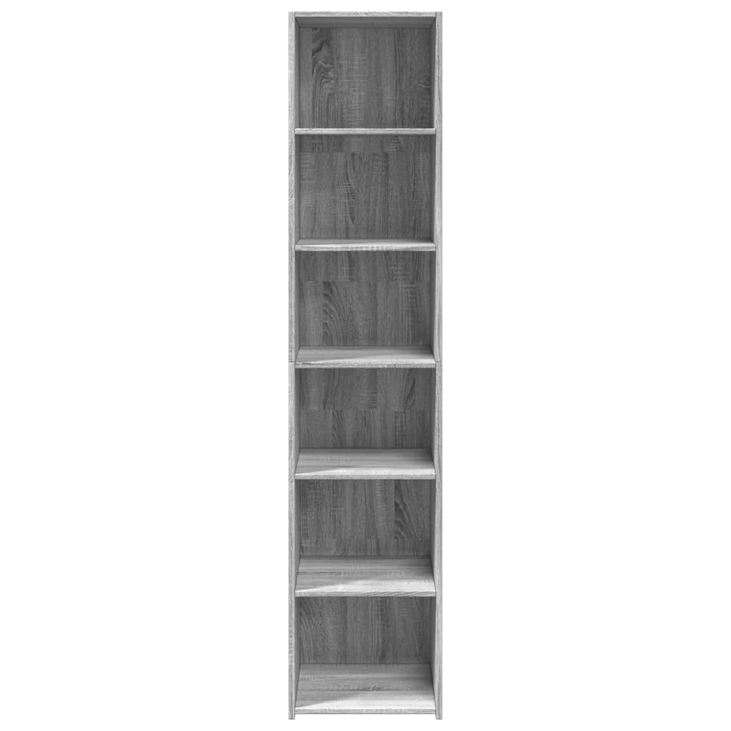 Highboard betonggrå 40x41x185 cm konstruert tre
