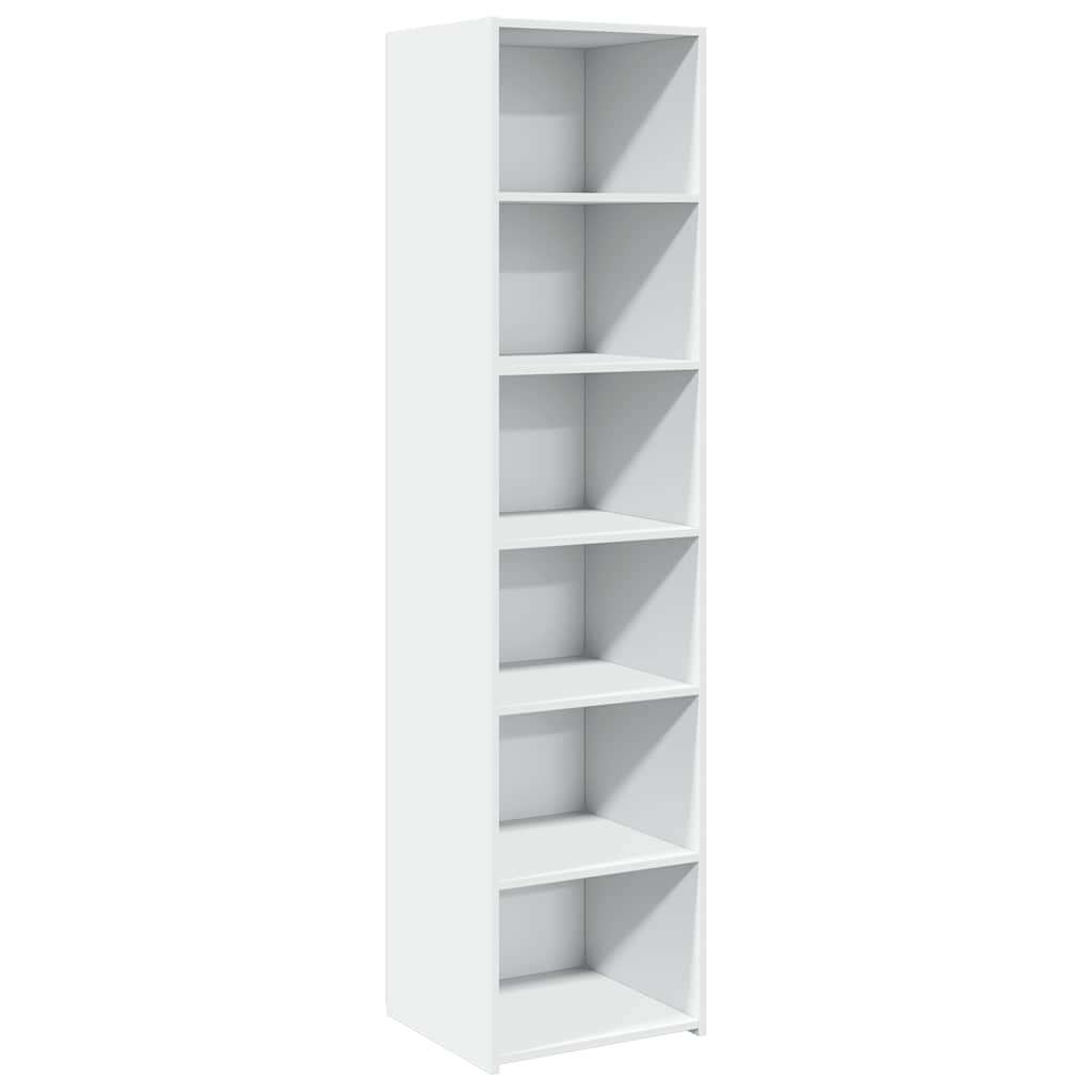 Highboard hvit 45x41x185 cm konstruert tre