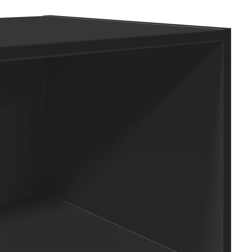 Highboard svart 45x41x185 cm konstruert tre