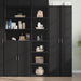 Highboard svart 45x41x185 cm konstruert tre