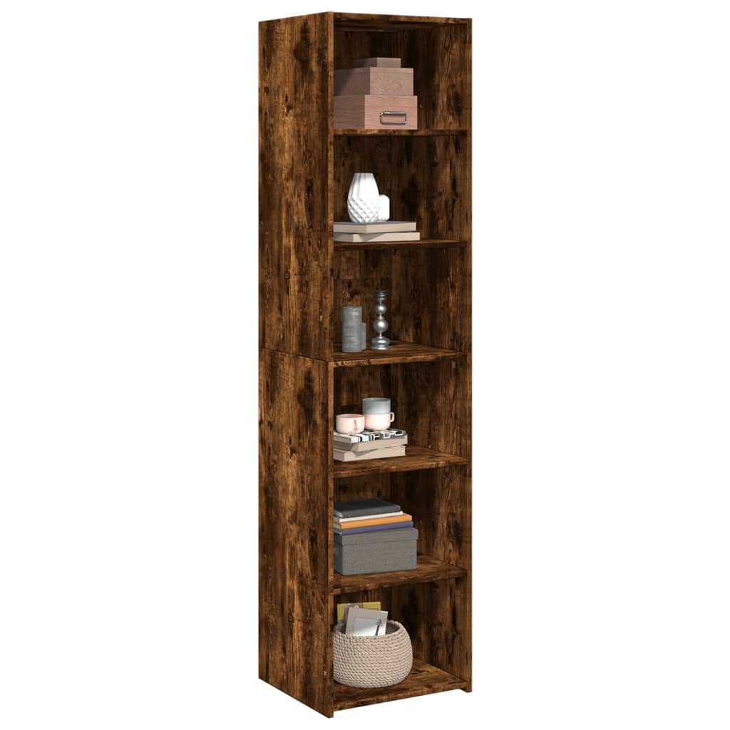 Highboard røkt eik 45x41x185 cm konstruert tre