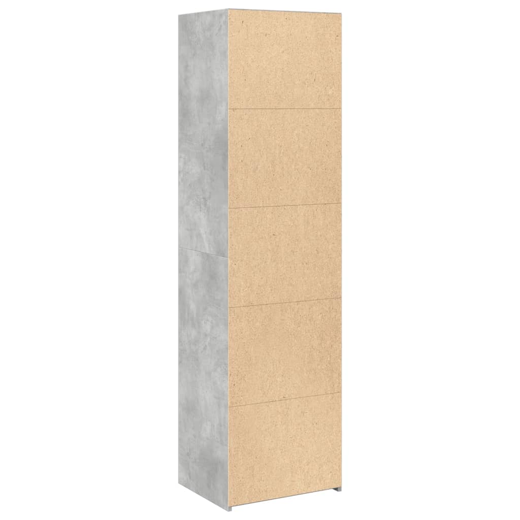 Highboard betonggrå 50x41x185 cm konstruert tre