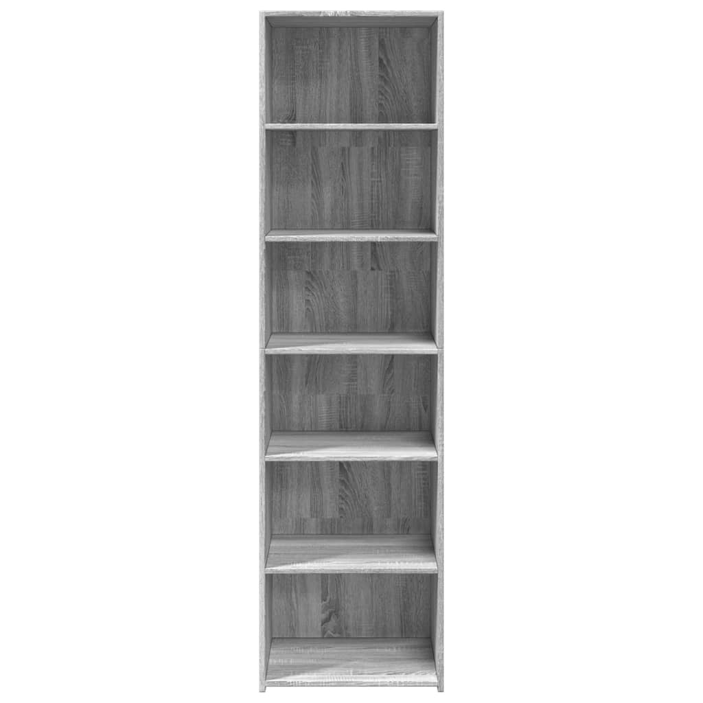 Highboard grå sonoma 50x41x185 cm konstruert tre