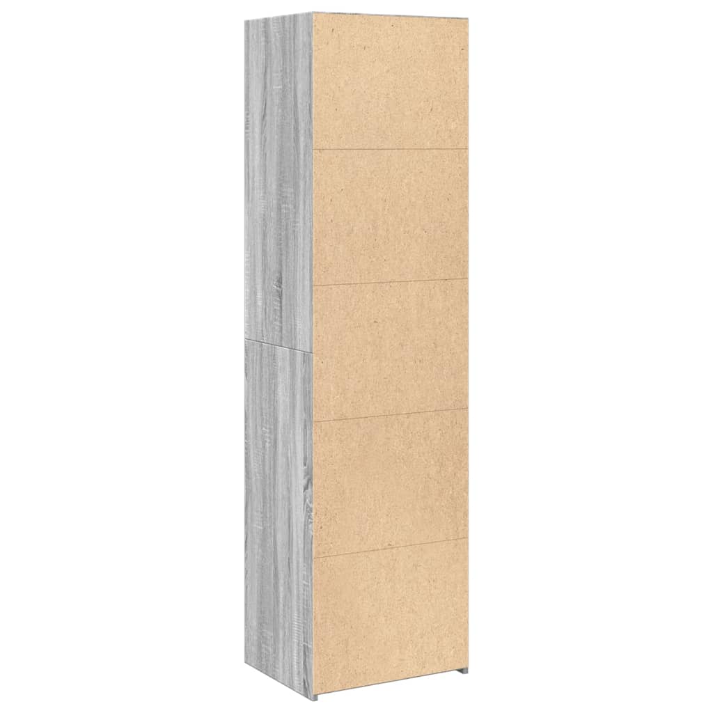 Highboard grå sonoma 50x41x185 cm konstruert tre