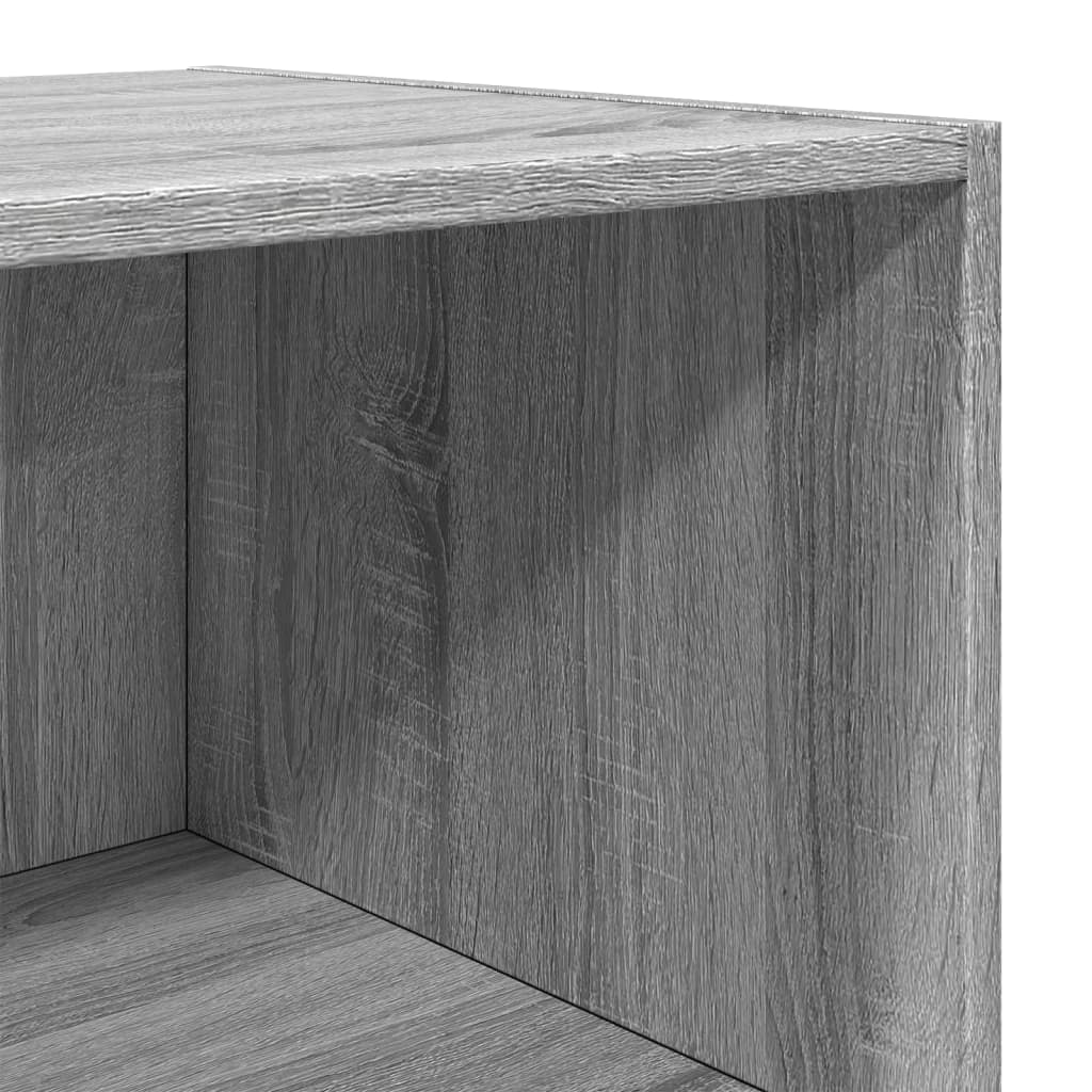 Highboard grå sonoma 50x41x185 cm konstruert tre