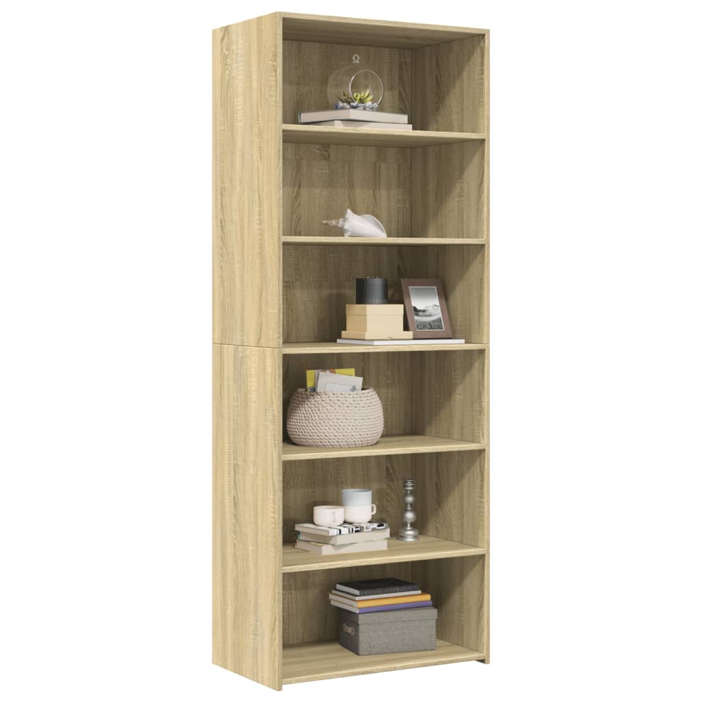 Hylle sonoma eik 70x41x185 cm konstruert tre