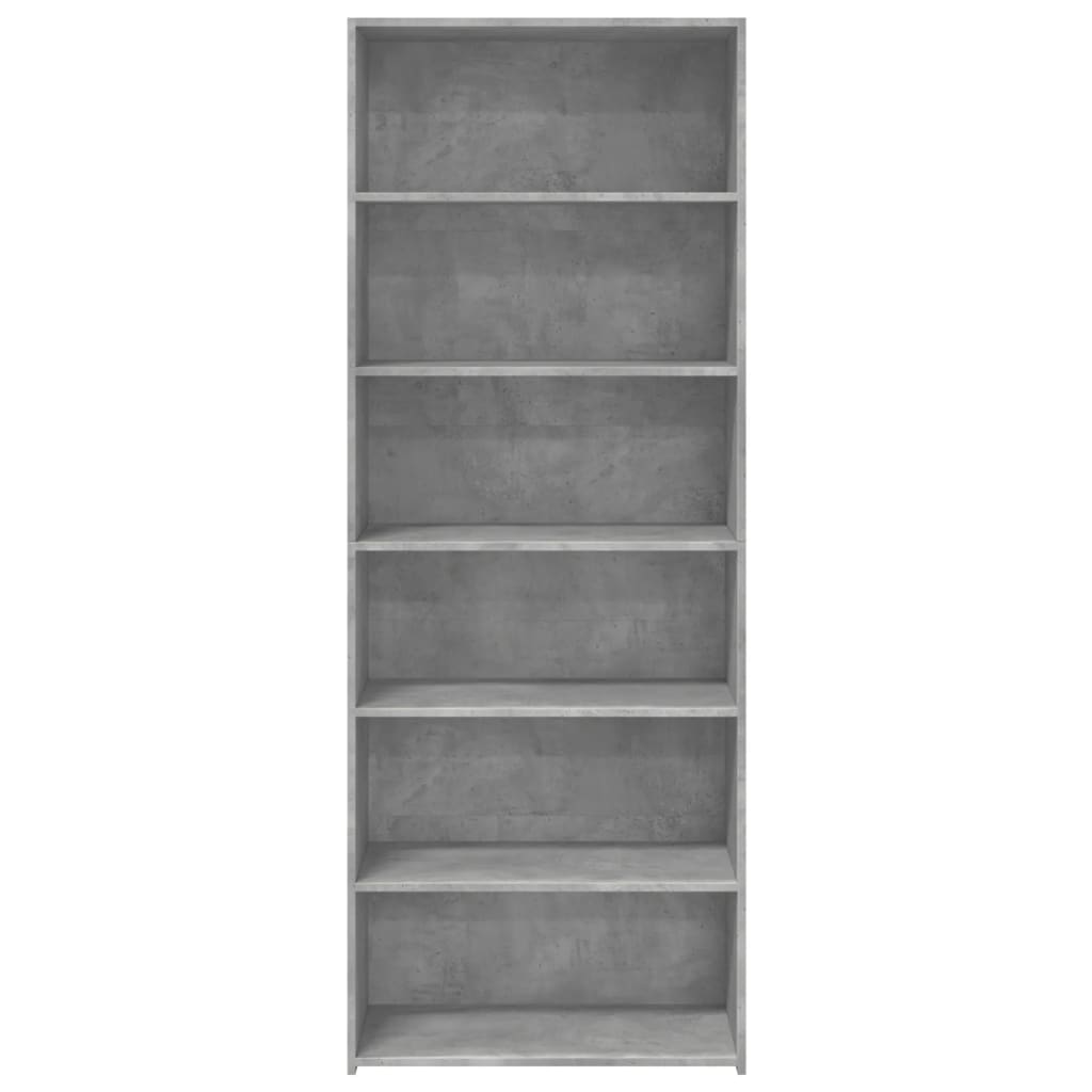 Hylle betonggrå 70x41x185 cm konstruert tre