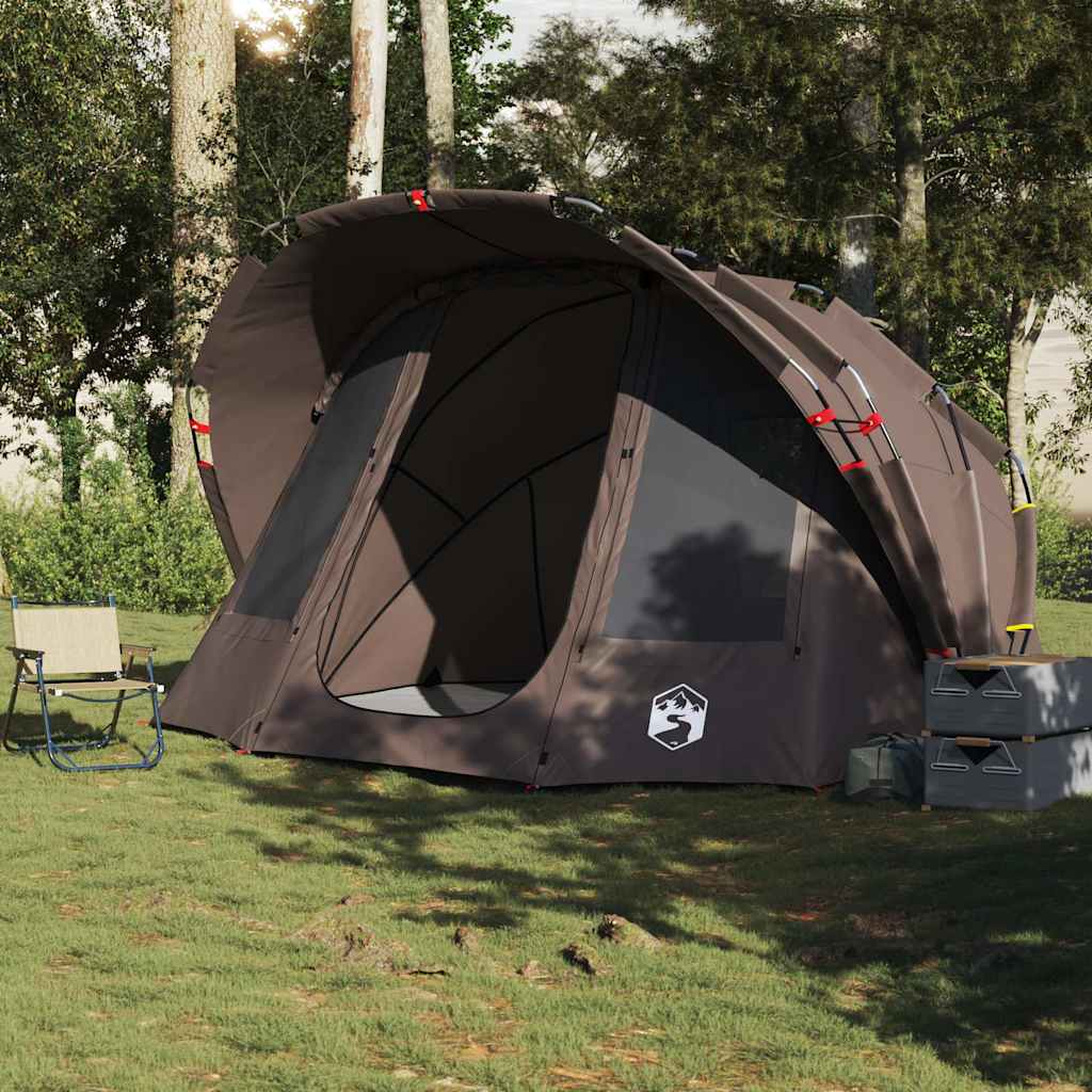 Campingtelt 5 personer brun vanntett