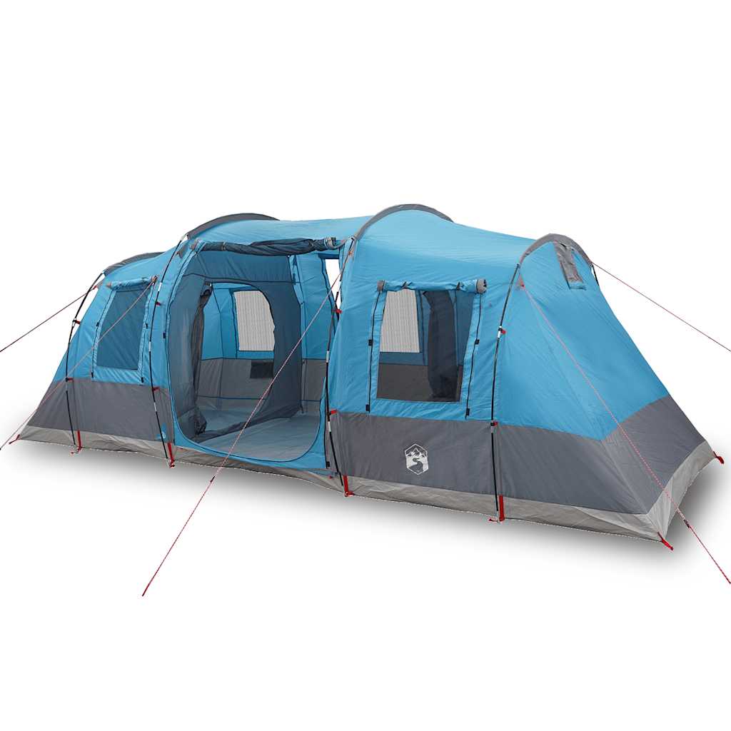Tunneltelt for camping 4 personer blå vanntett vidaXL