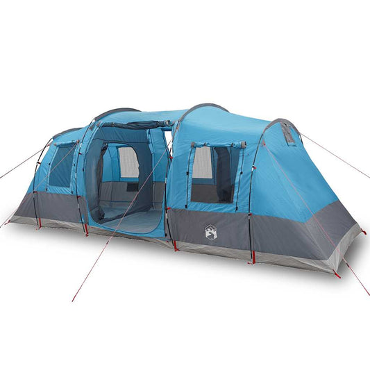 Tunneltelt for camping 4 personer blå vanntett vidaXL
