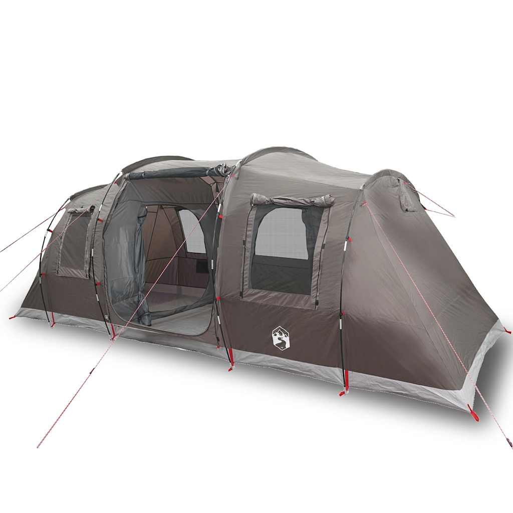 Tunneltelt for camping 4 personer brun vanntett vidaXL