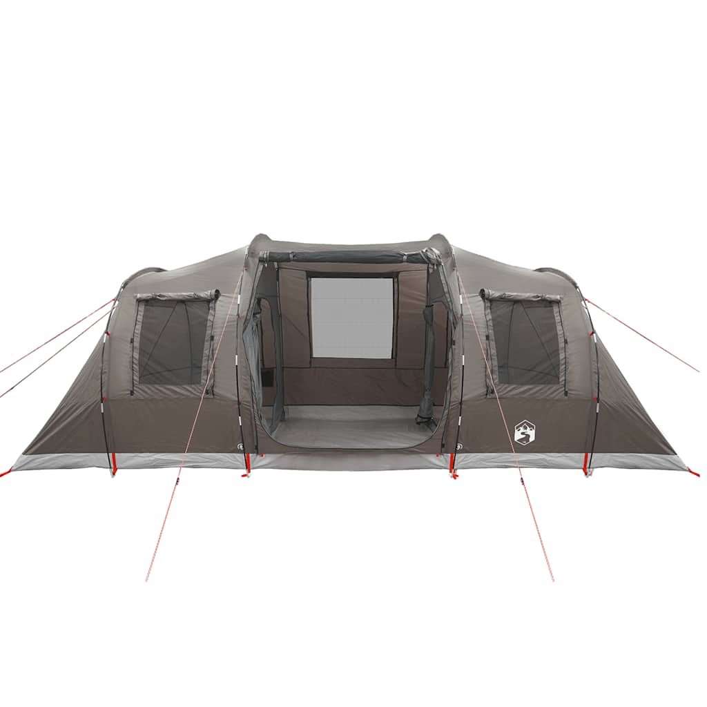 Tunneltelt for camping 4 personer brun vanntett vidaXL