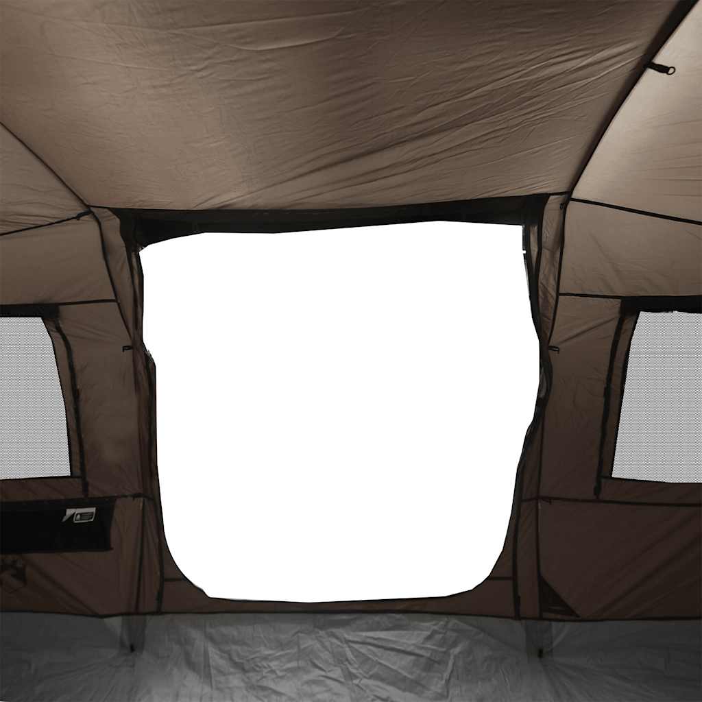 Tunneltelt for camping 4 personer brun vanntett vidaXL