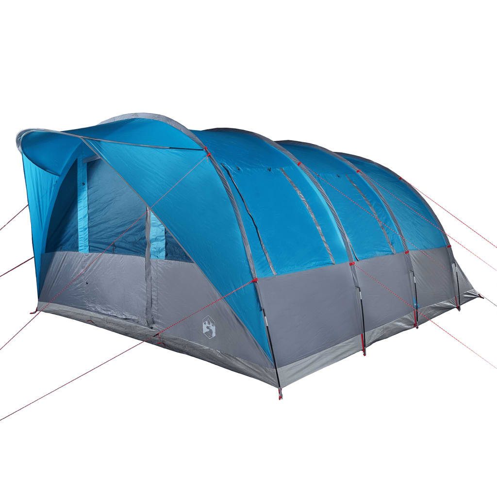 Tunneltelt for camping 5 personer blå vanntett