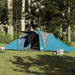Kuppeltelt for camping 6 personer blå vanntett