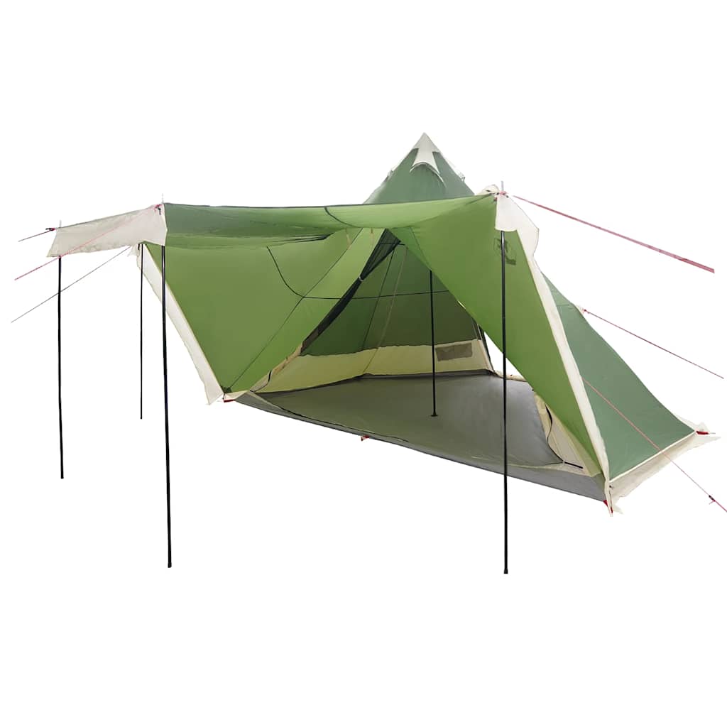 Tipi-telt for camping 8 personer grønn vanntett